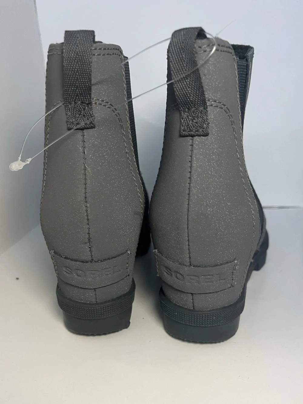 Kids Gray Sorel Boots - Stylish Slip-On Ankle Boots
